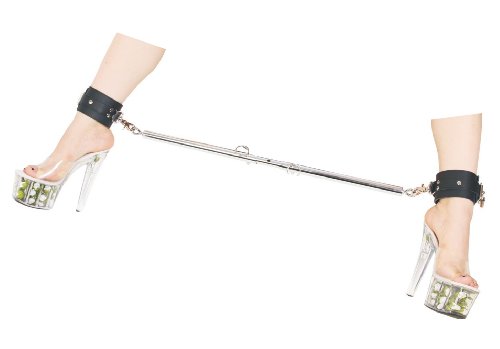 Bondage verstellbare Erotik Metall Spreizstange mit Leder Fußfesseln Bein Spreizstange mit Fuß Fesseln