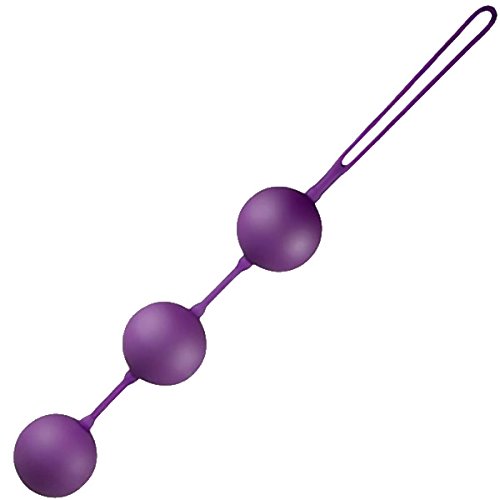 You2Toys Velvet Purple Balls 3er Kugeln - softe Liebeskugeln für sie, Loveballs für effektives Training der Vaginalmuskulatur und des Beckenbodens, Lustkugeln mit Rückholschlaufe, lila