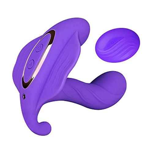 Tragbar Butterfly Vibrator G-punkt Klitoris Sexspielzeug für Paare Frauen mit Fernbedienung Vibratoren für Sie Weiche Dildo Heizung Sex Toys 2 Motoren 10 Starker Modi Sex Spielzeug Leise Bohrmaschine