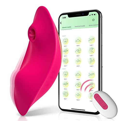Butterfly Vibrator mit APP Bluetooth und Fernbedienung, Tragbarer Wearable Vibratoren für Sie Klitoris Stimulator, Sexspielzeug für Frauen Paare Erotik Contitop